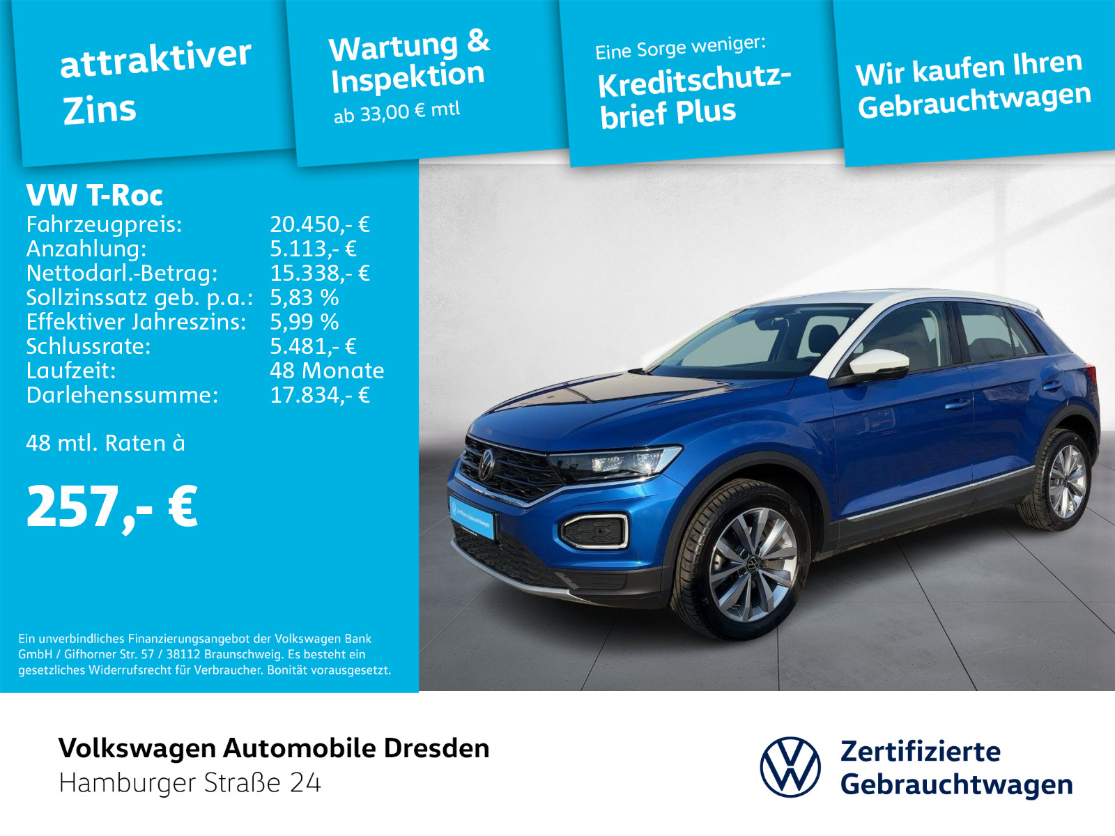 Volkswagen T-Roc 1.5 TSI Style APP LANE