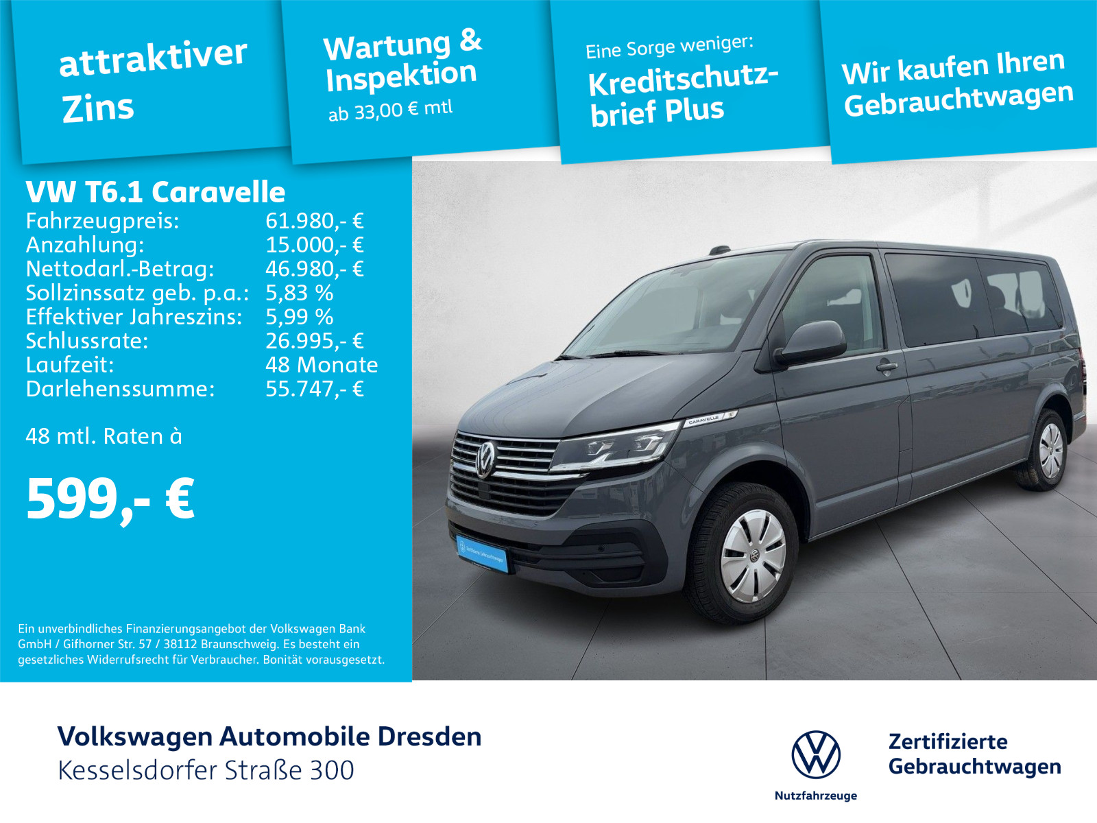 T6.1 Caravelle 2.0 TDI DSG Comfortline Kamera Navi LED