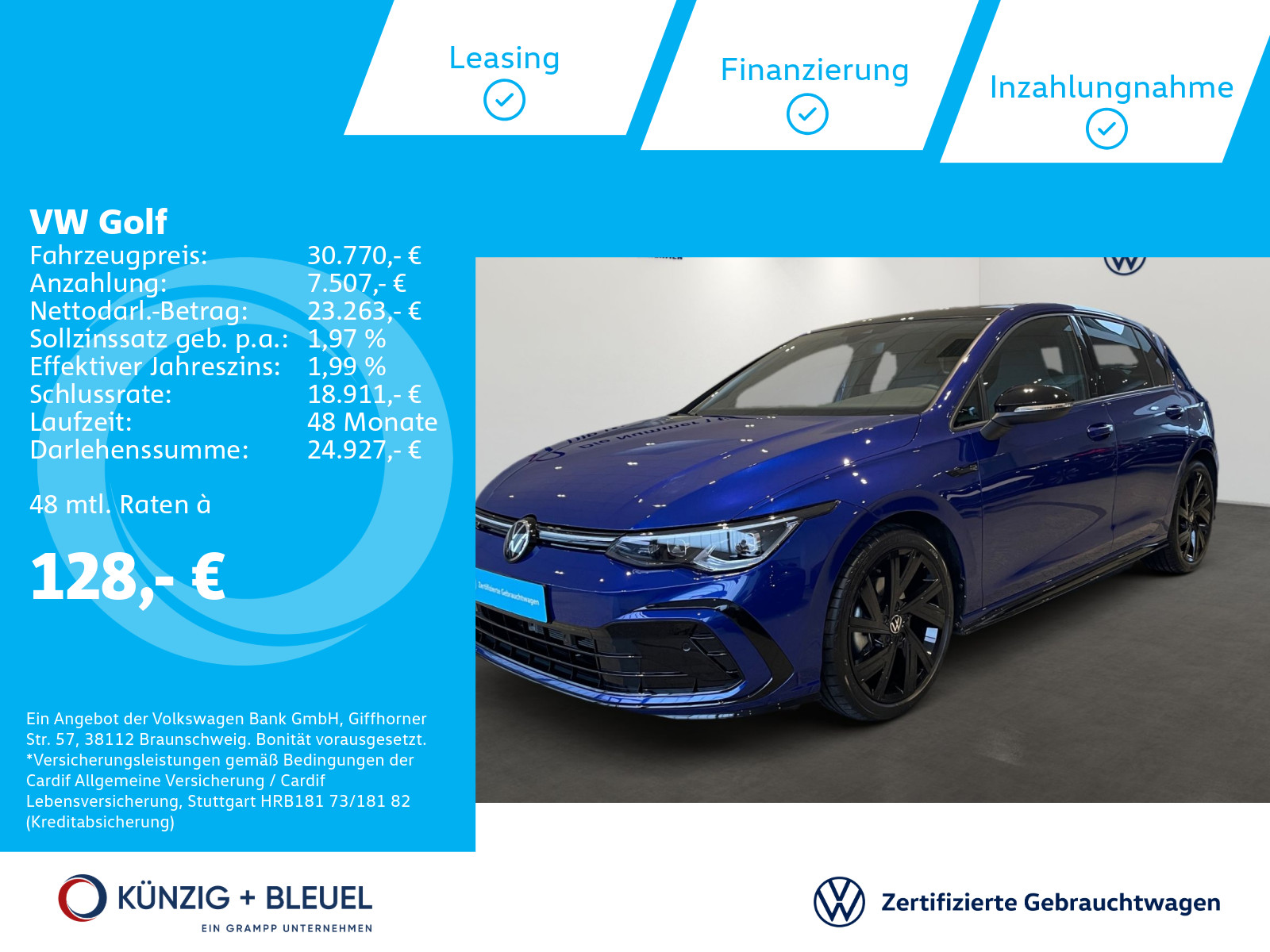 Golf R-Line 1,5 eTSI DSG Nav*Pano*LED*ACC*CarPlay