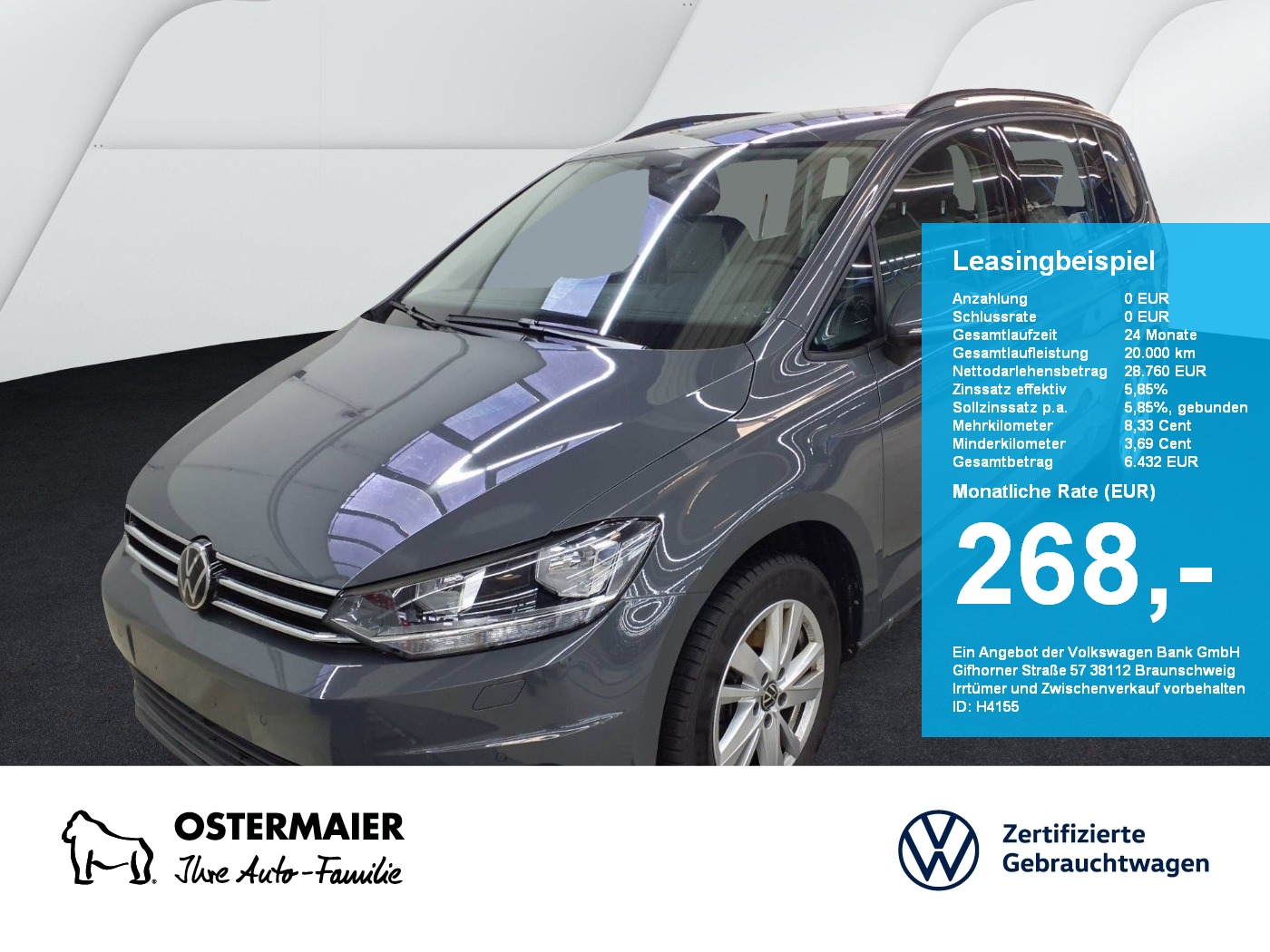 Touran CL 1.5TSI 150PS ACC.7-SITZE.NAVI+VC.2xPDC.APP-C.SHZ