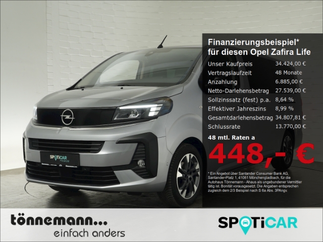 Zafira Life FACELIFT EDITION XL CDTI AT 9-SITZER+NAVI+SITZHEIZUNG+SCHIEBETÜREN+KEYLESS+PARKPILOT HI