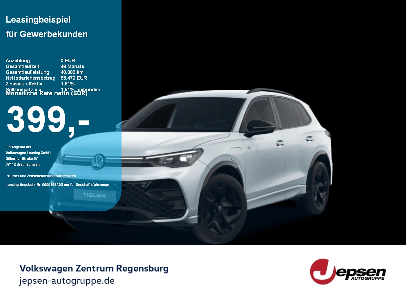 Tiguan R-Line DSG | ab 399,- netto mtl. leasen