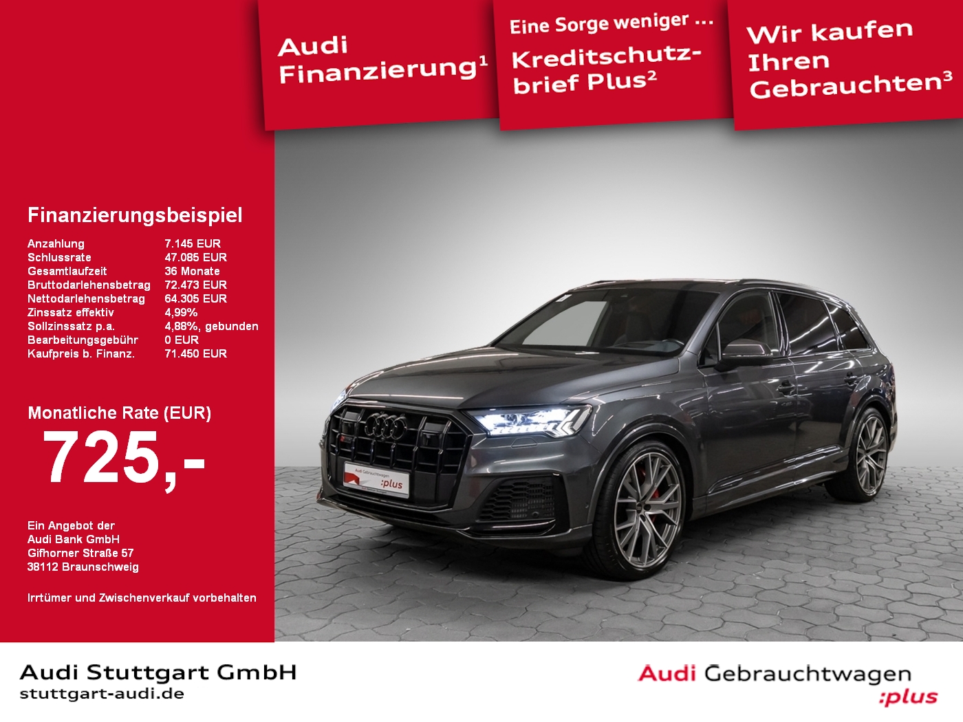 SQ7 4.0 TFSI qu competition+ Laser Pano HUD B&O