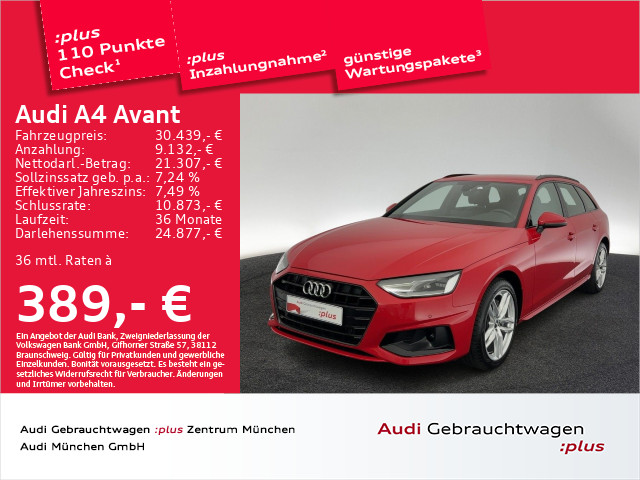 A4 Avant 40 TDI S tronic advanced Leder/AHK/ACC/Navi+