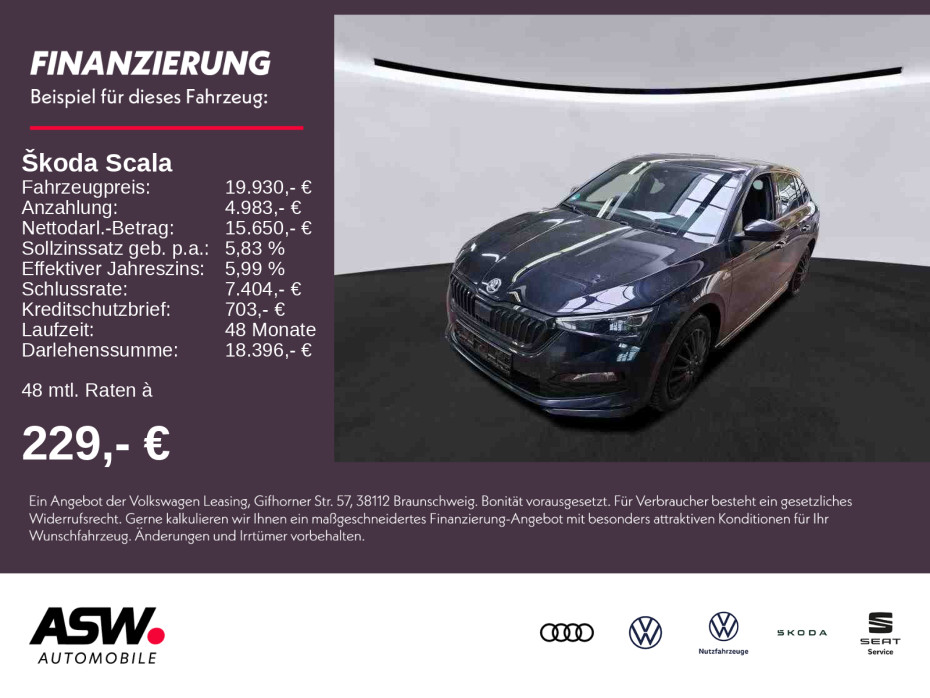 Scala Monte Carlo 1,5 TSI DSG LED NAVI PANO VC