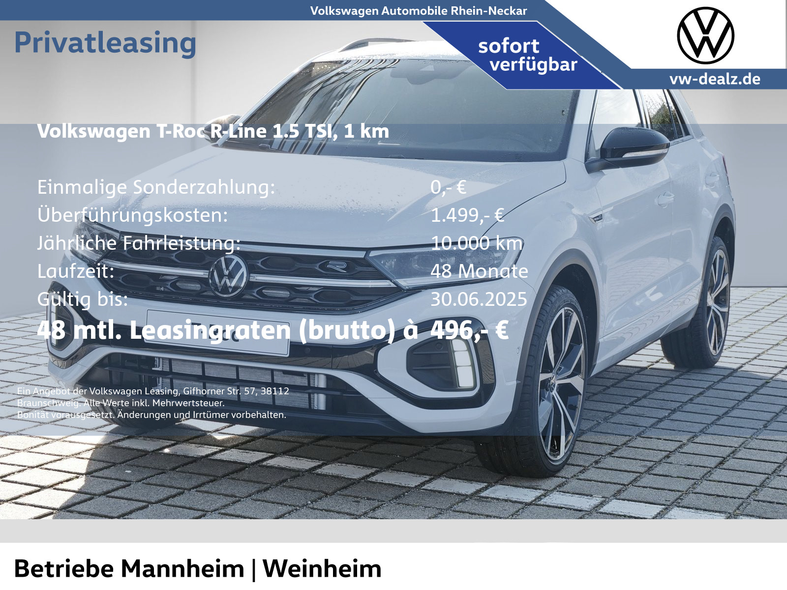 T-Roc R-Line 1.5 TSI OPF DSG