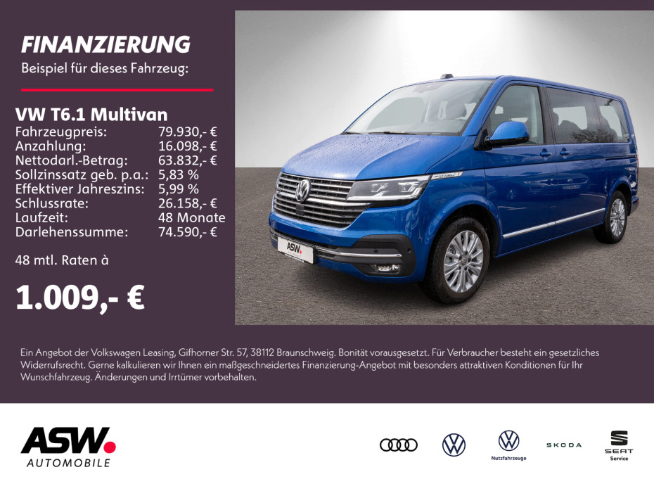 T6.1 Multivan Highline 4M 2.0 TDI DSG LEDER ACC