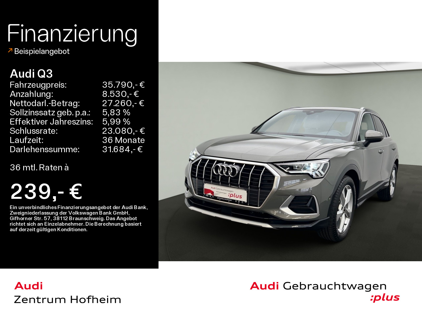 Q3 35 TFSI advanced S tro*Sonos*LED*Virtual*Navi+*Kamera*AHK*