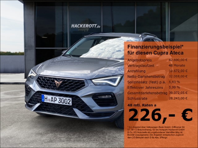 Ateca 4Drive 2.0 TSI 140 KW (190 PS) 7-GANG DSG 4 LED Navi Keyless