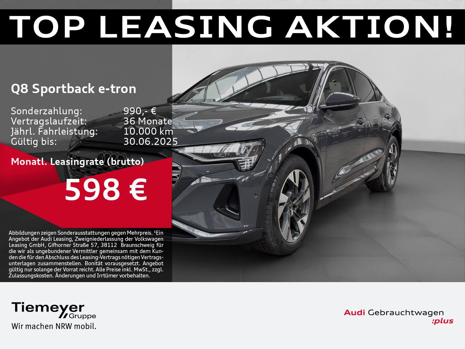 Q8 Sportback e-tron 55 Q ADVANCED LEDER LM20 MATRIX HuD AHK