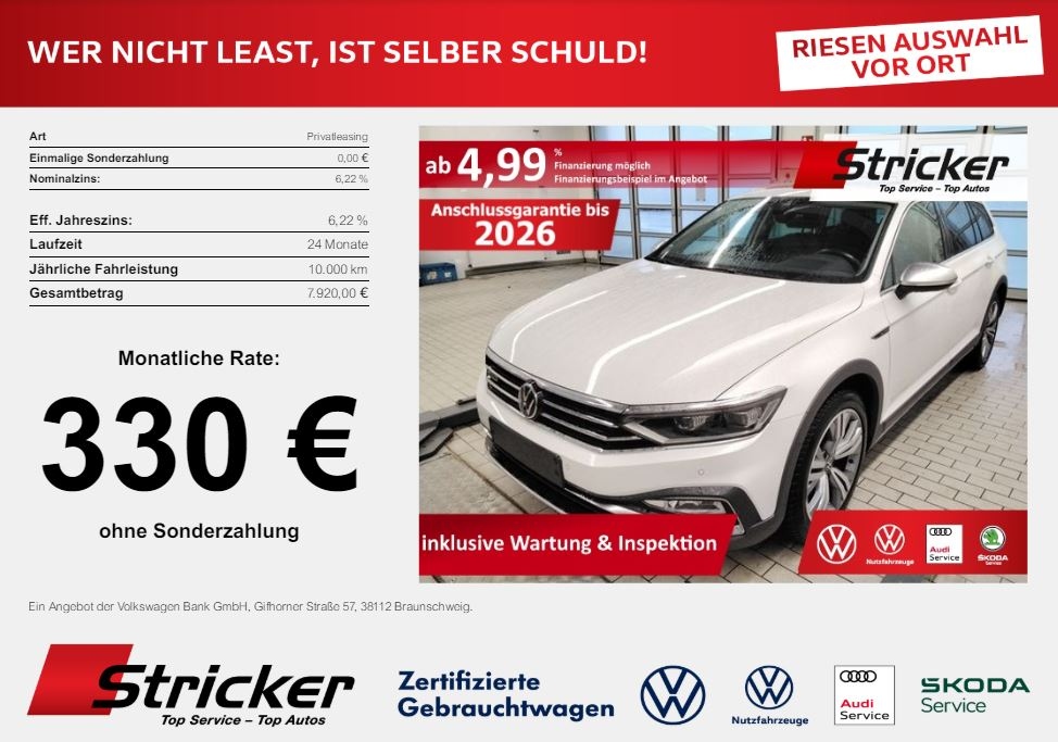 Volkswagen Passat Alltrack 2.0 TDI °° 330 ohne Anzahlung