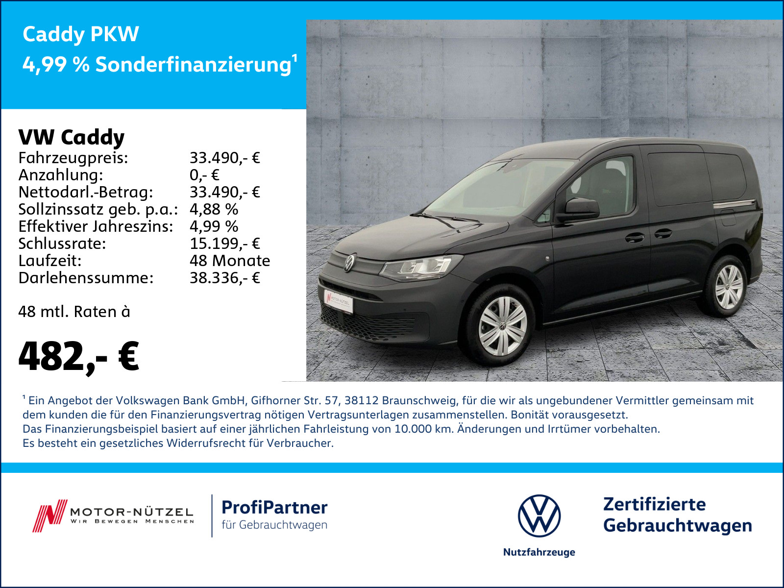 Caddy 1.5 TSI DSG NAVI+APP+ACC+SHZ+RFK+7-SITZER