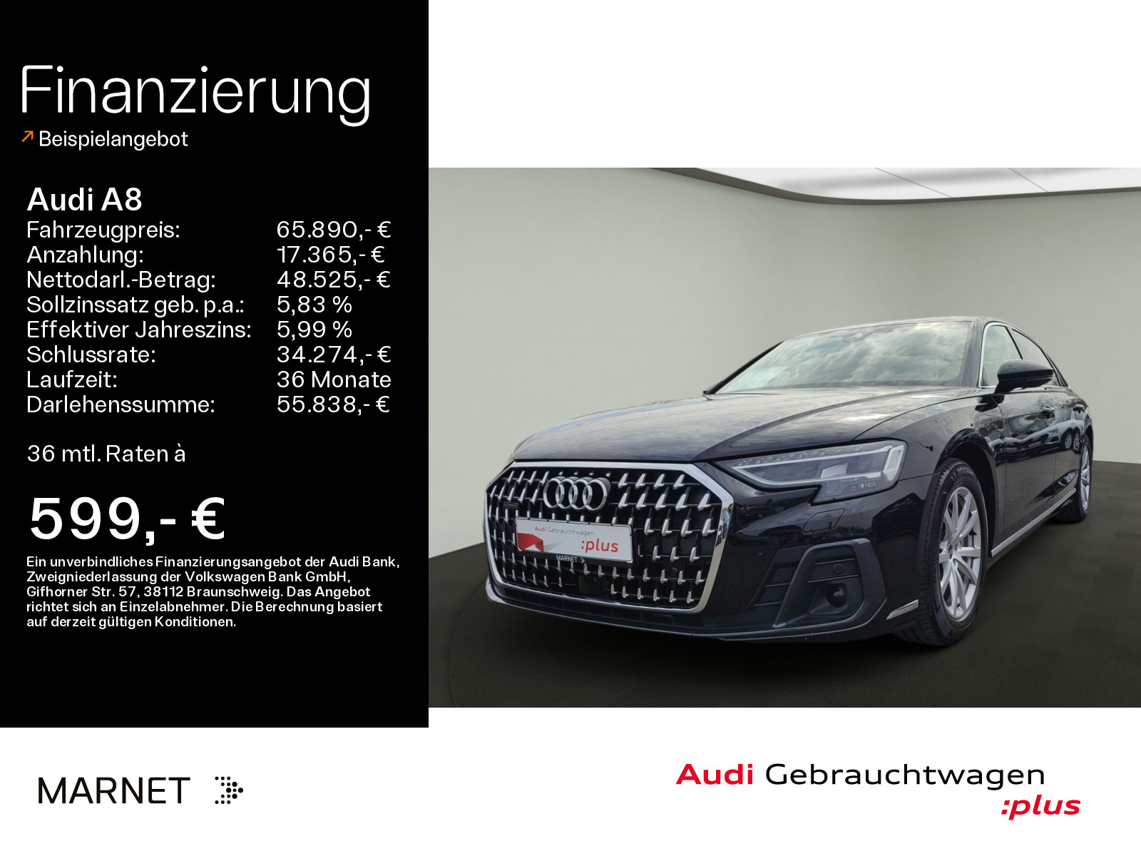 A8 Lang 50 TDI quattro*Navi*Matrix*Alu*B&O*HUD*PDC*Virtual Cockpit*Kamera*Sitzheizung