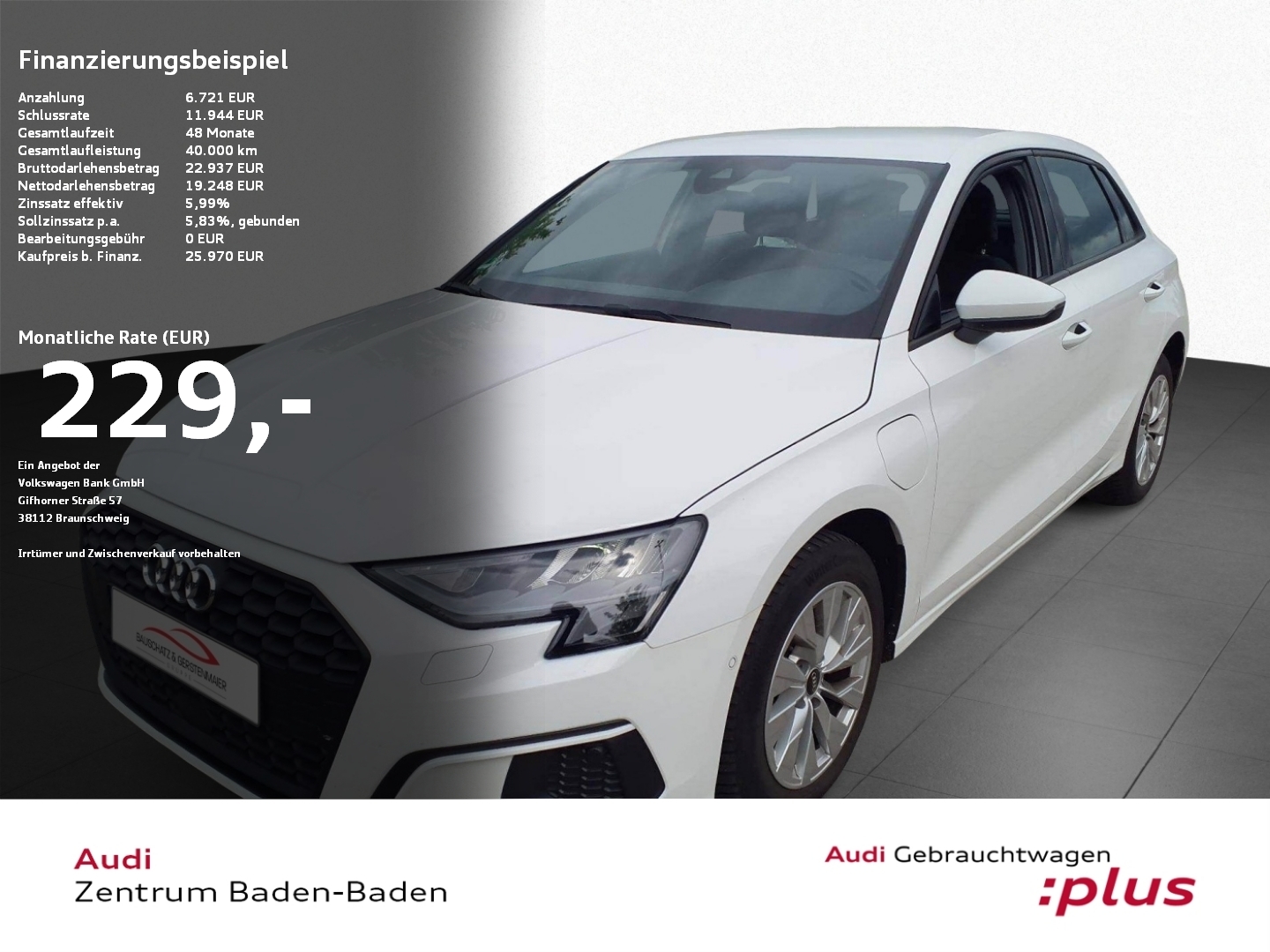 A3 Sportback 40 TFSI e S tronic