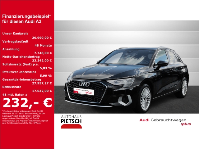 A3 Sportback 35 TFSI advanced AHK Tempomat