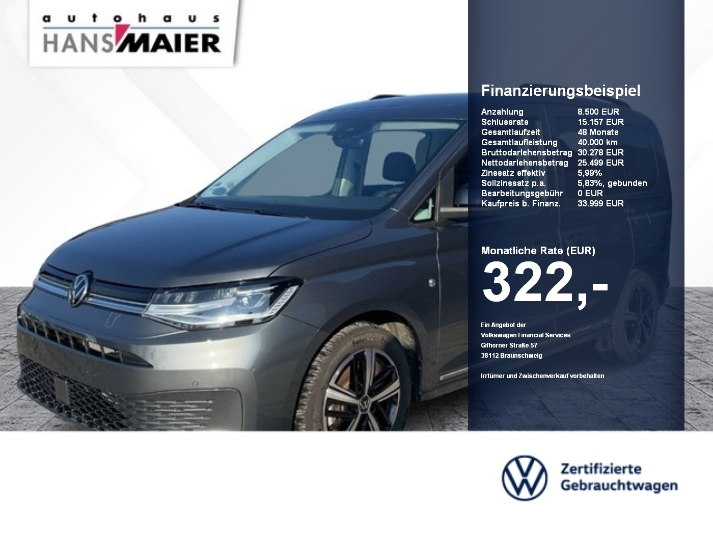 Caddy Dark Label TSI DSG Dark Label Pano Kam SHZ