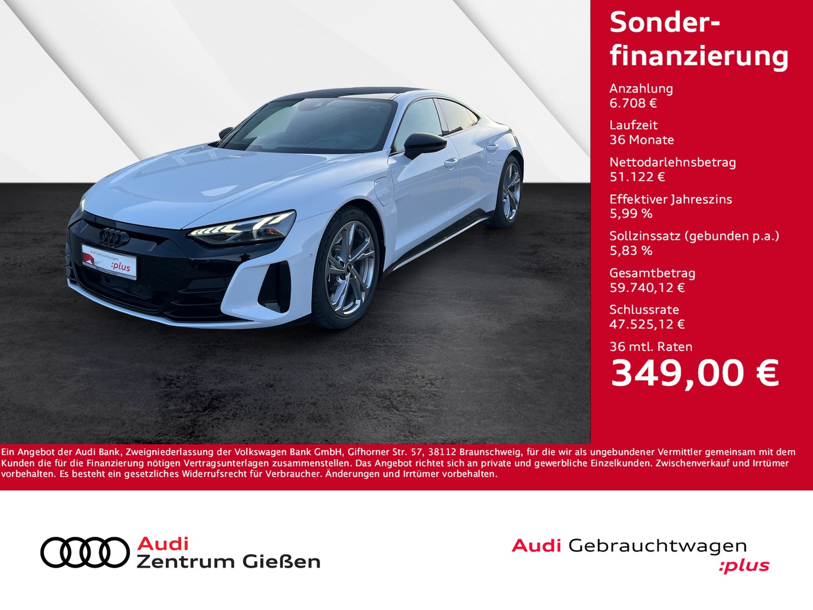 e-tron GT quattro Black B&O Matrix Pano Sitzbelüftung vorn