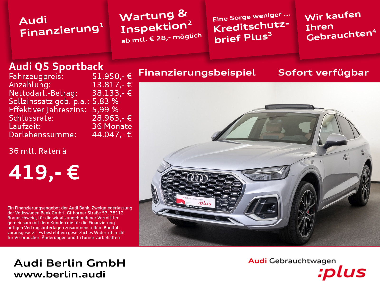Audi Q5 Sportback S line 50 TFSI e qu