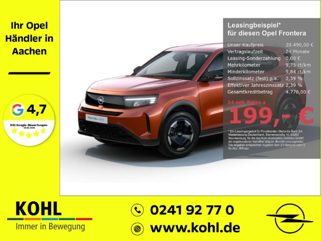 Frontera Edition 1.2 DIT 110PS 48V-Hybrid Klima Temp PDC LED