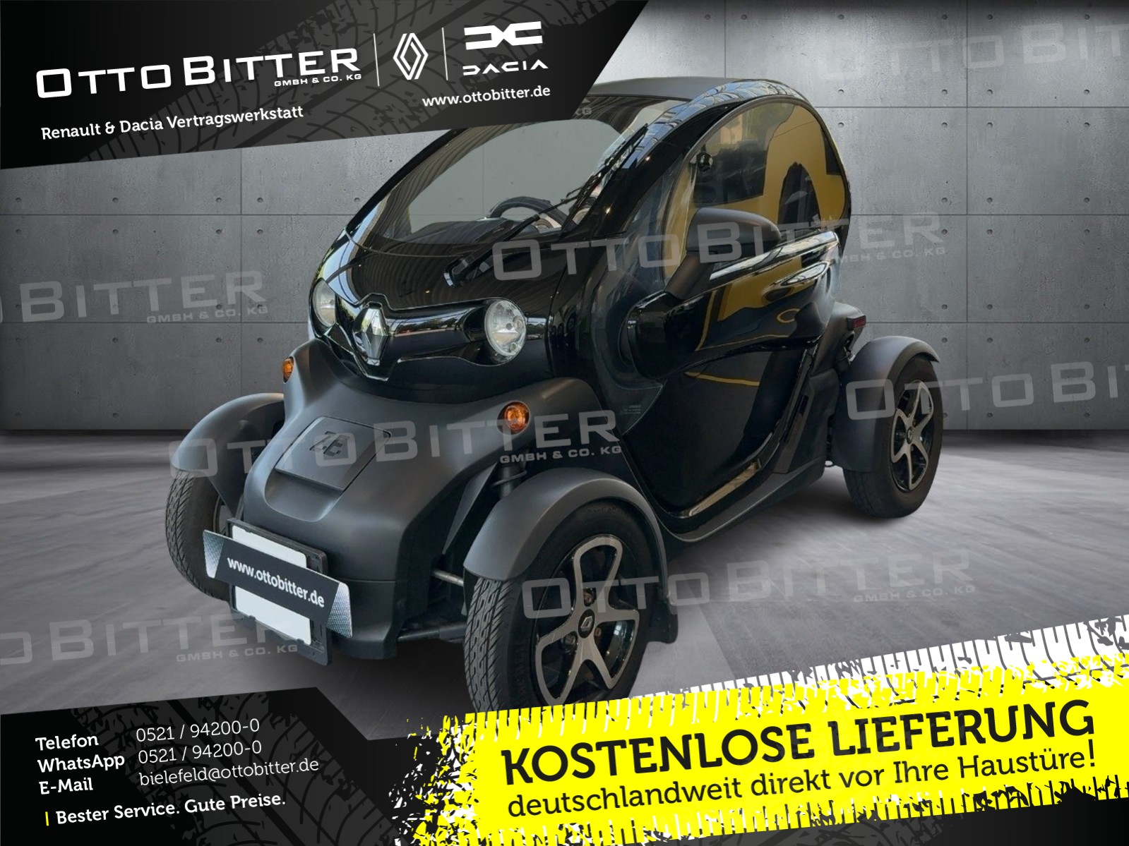 Twizy Cargo Batteriemiete FLÜGELTÜREN/ALU