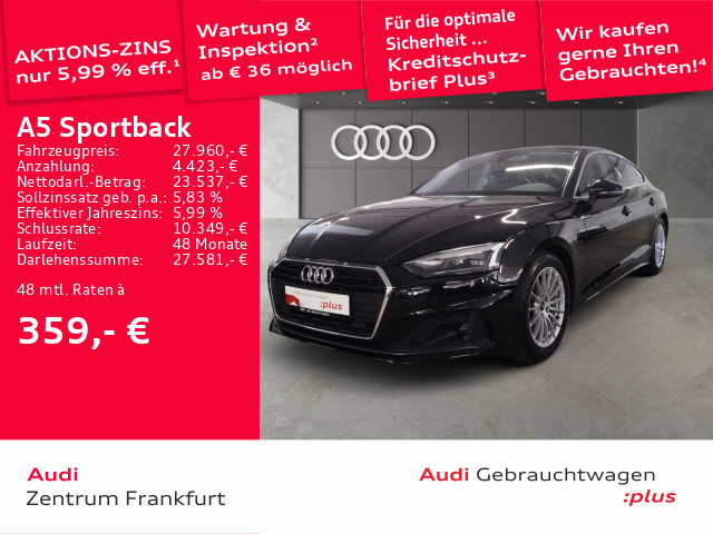 A5 Sportback 35 TFSI S tronic Navi DAB PDC Sitzheizung
