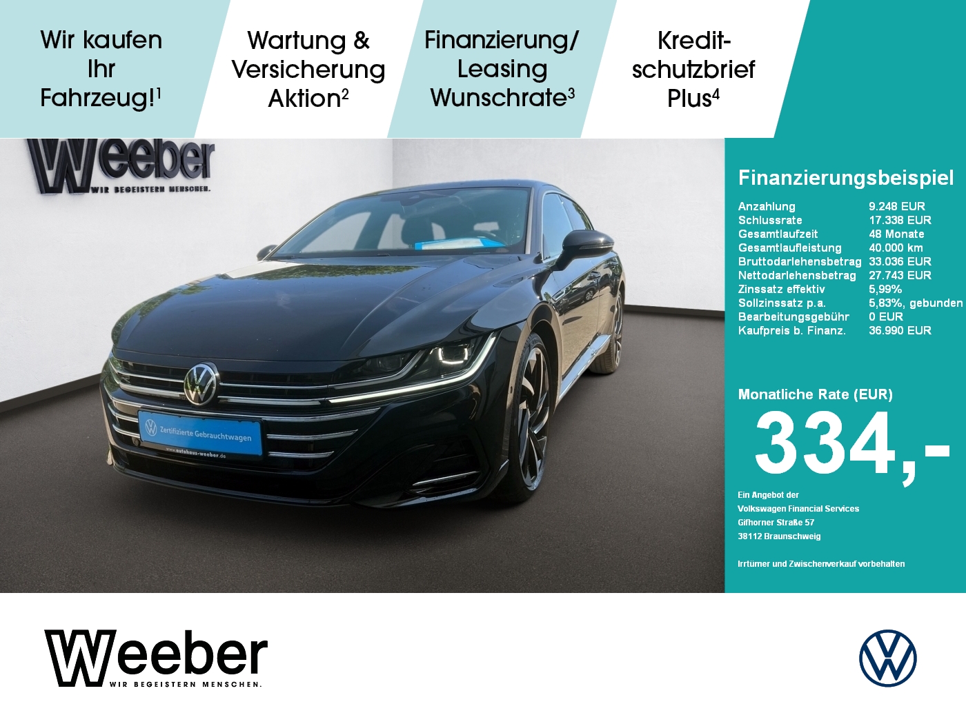 Arteon SB R-Line 20 AHK DCC H/K PANO STANDH KEYLESS