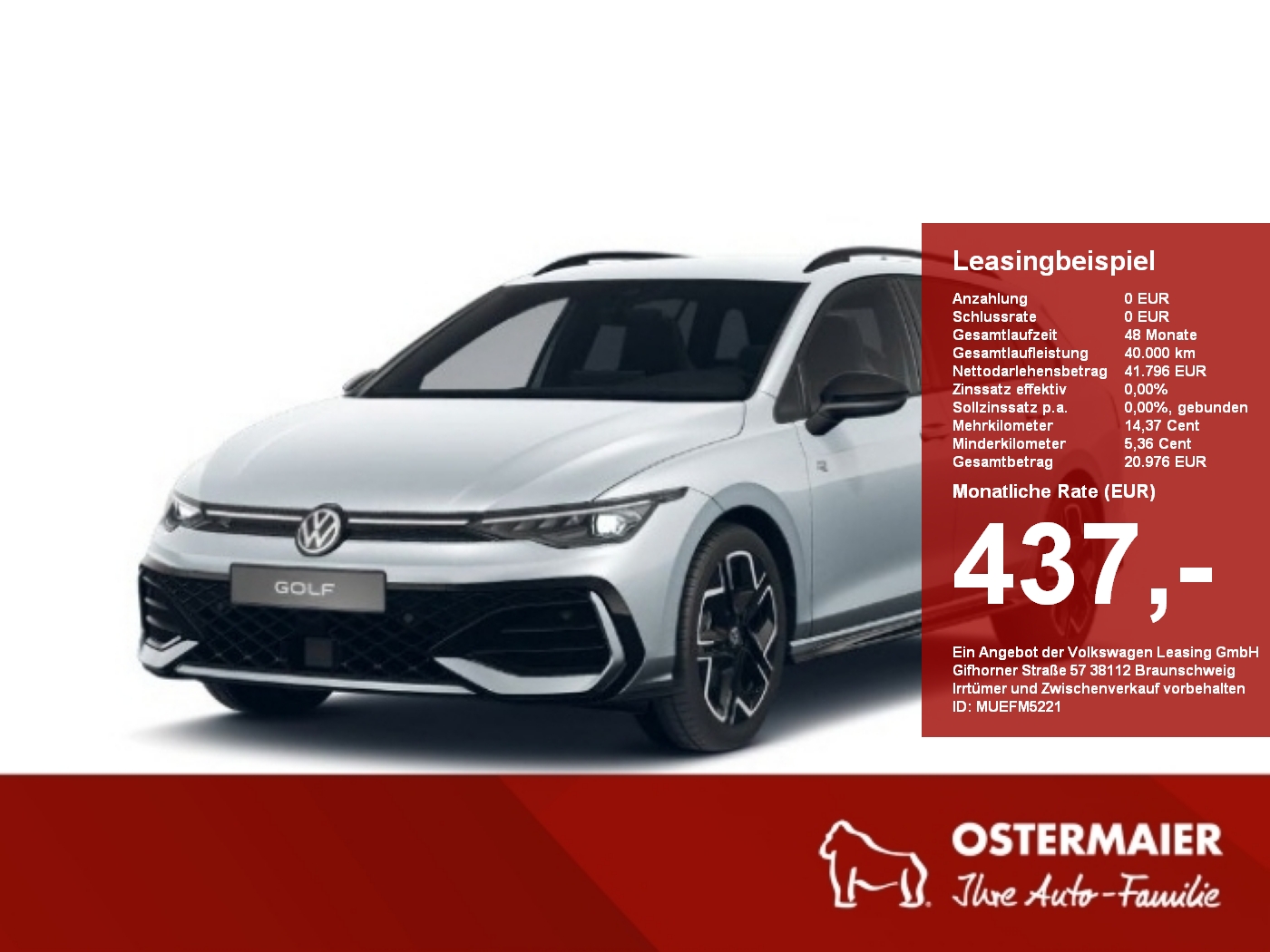 Golf VIII Variant R-Line 1.5 eTSI 150PS DSG IQ.LIGHT,ACC,KAMERA,HuD,NAVI