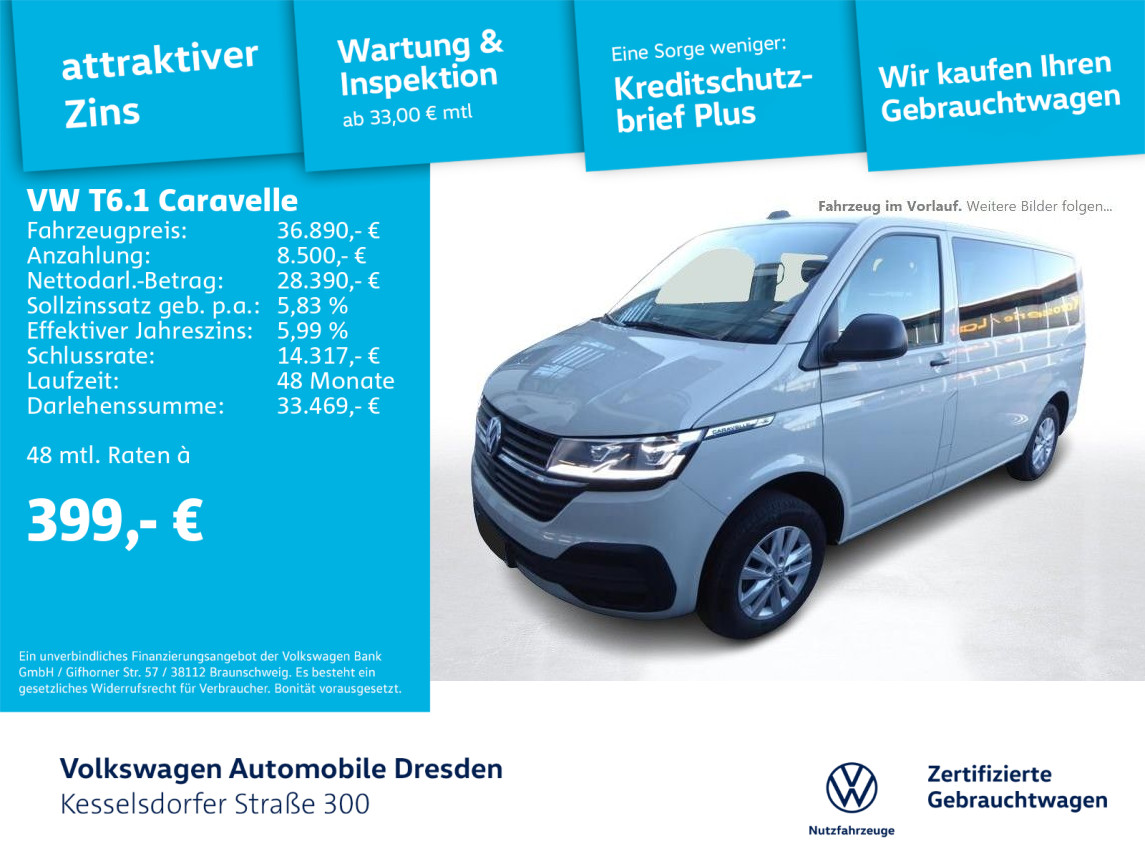 T6.1 Caravelle 2.0 TDI DSG LED Navi PDC