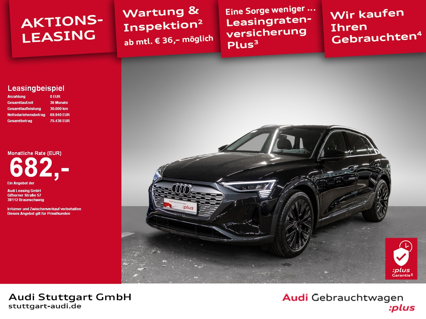 Q8 e-tron advanced 55 quattro 300 kW AIR SHZ
