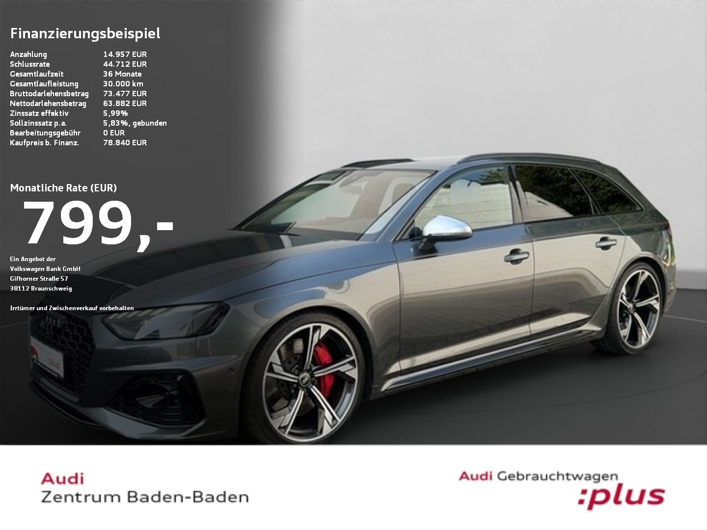 RS4 Avant 2.9 TFSI quat. SPORTABGAS*PANO*VIRTUAL