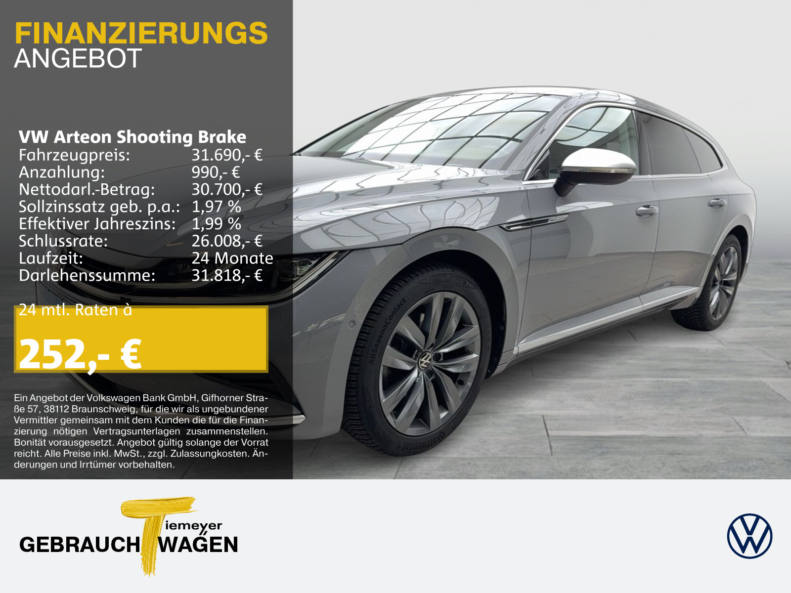 Arteon Shooting Brake 2.0 TSI DSG ELEGANCE LM18 NAVI AHK KAMERA