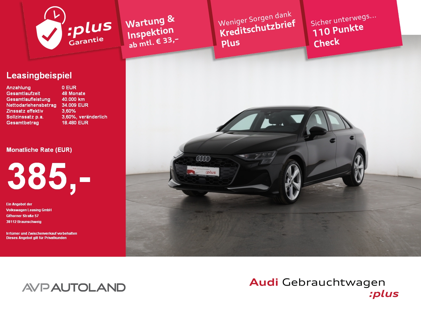A3 Limousine 35 TDI S tronic advanced | SHZ