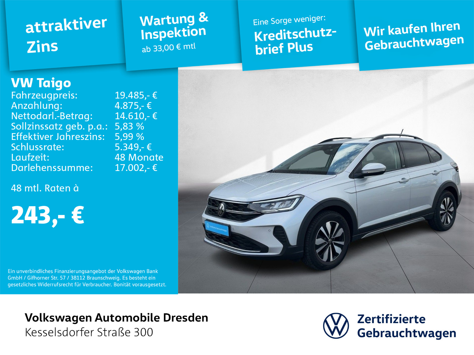 Volkswagen Taigo 1.0 TSI Life