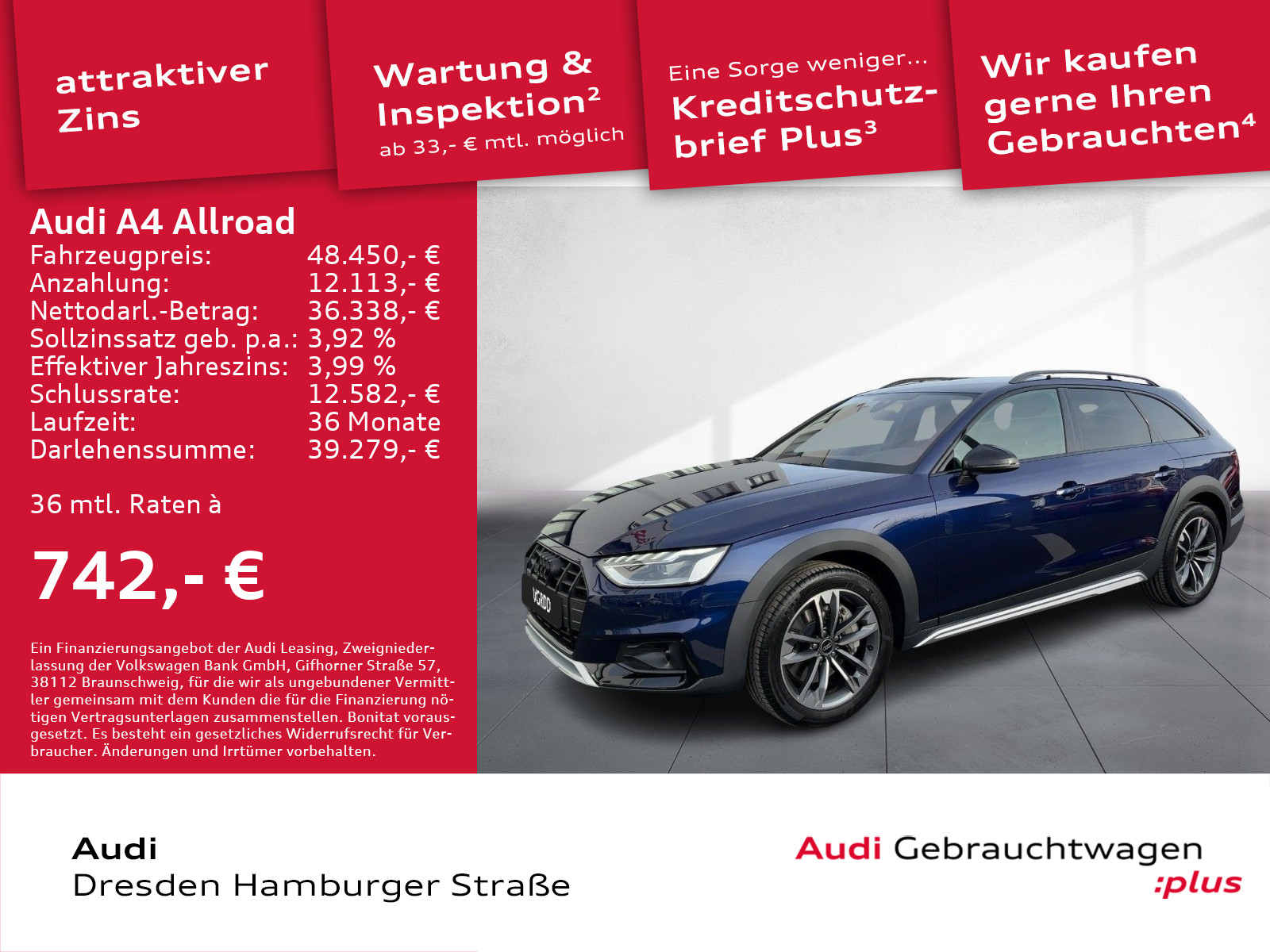 A4 allroad 45TFSI quattro Matrix Navi Leder AHZV