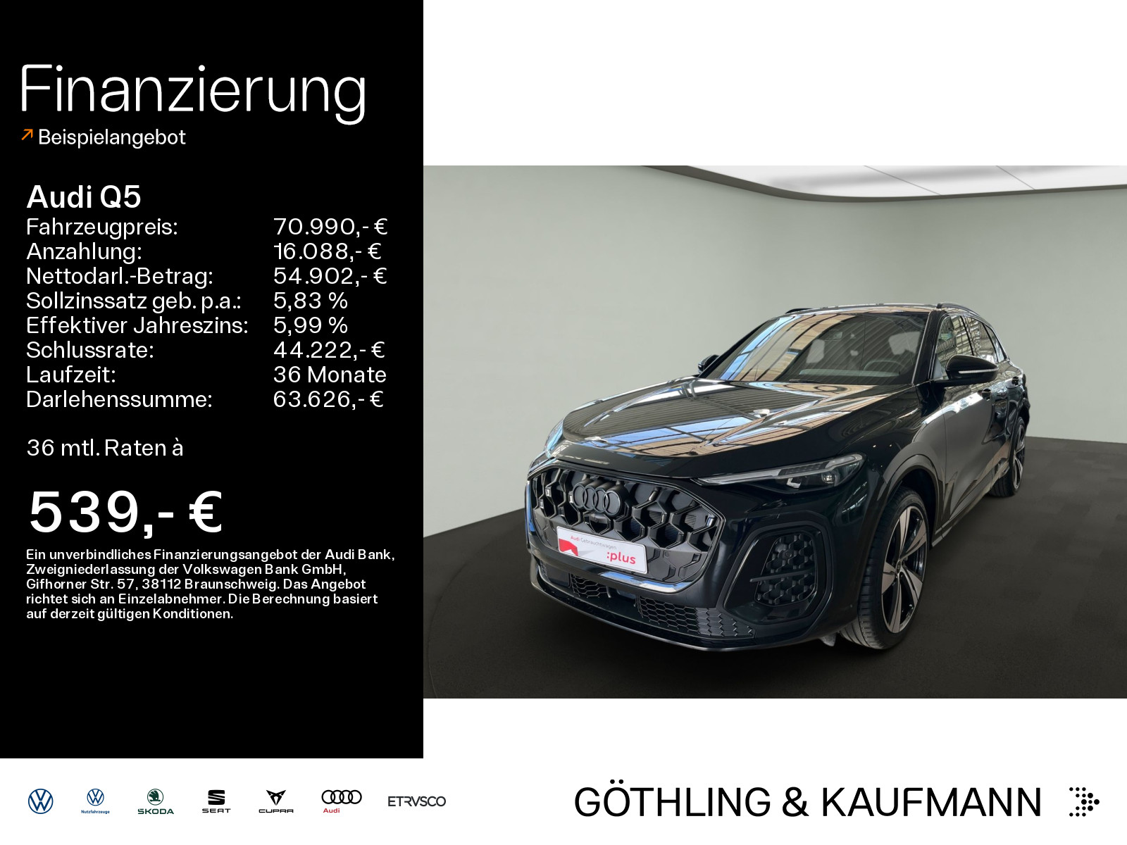 Q5 SUV TDI quattro 150 kW S tronic*HUD*21"*B&O*Fahren*Parken*Memory*AIR