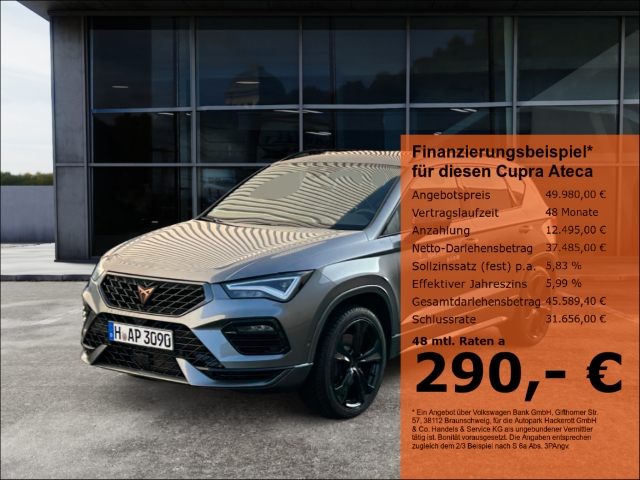 Ateca CUPRA VZ 2.0 TSI 4Drive 221 KW (300 PS) 7-GANG DS LED Navi Keyless AD e-Sitze