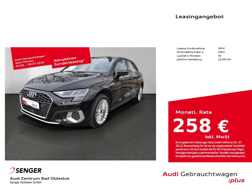A3 Sportback 30 TDI virtual cockpit BT LED GRA