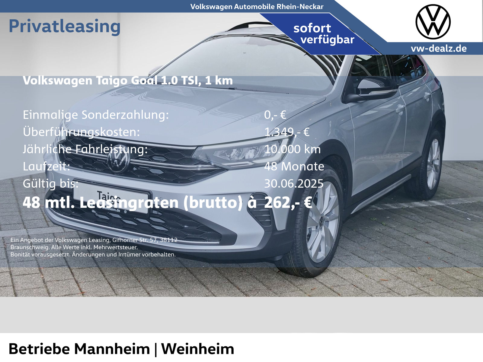 Volkswagen Taigo 1.0 TSI GOAL OPF