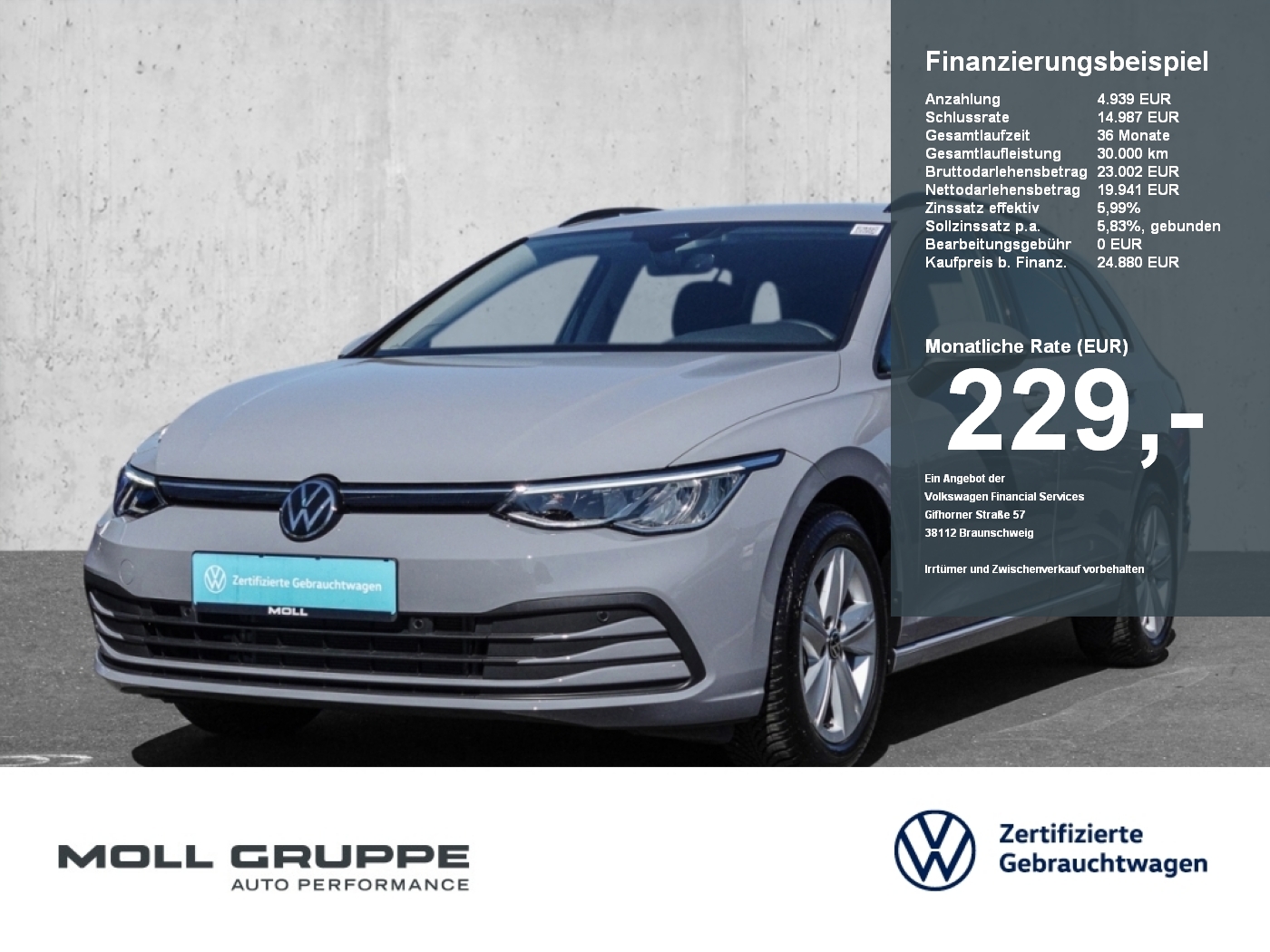 Golf Variant 1.0 TSI Life NAVI LM ACC PDC DYNLI