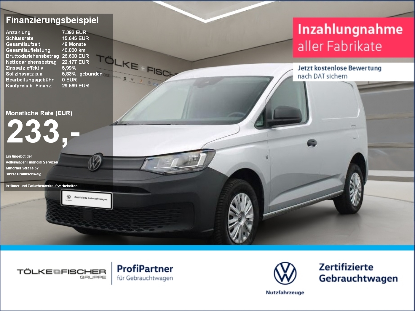 Caddy 2.0 TDI Cargo SHZ Winterp. SpurH