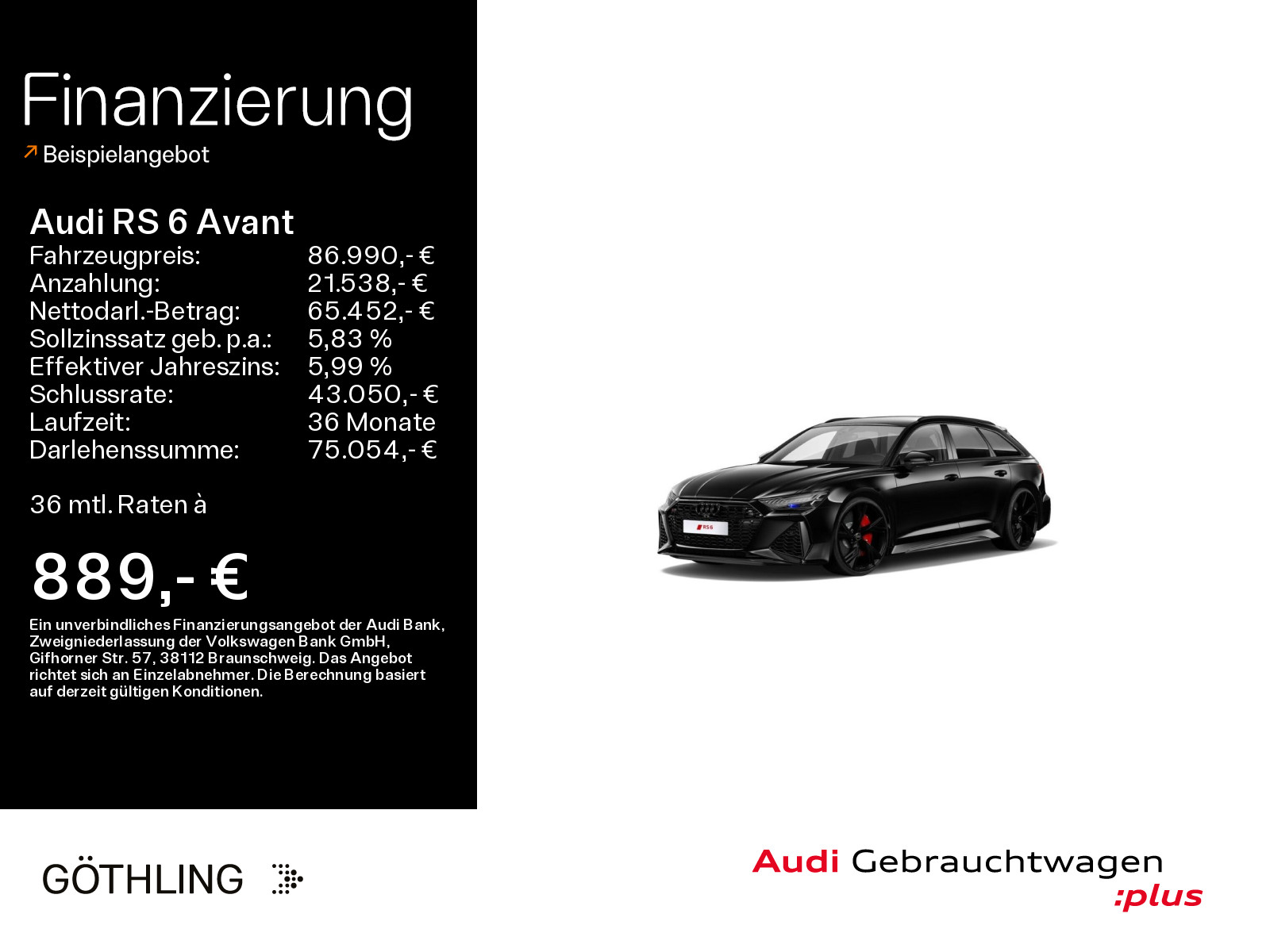 RS 6 Avant*305 km/h*Keramik*Laser*Virtual*Navi+*Kamera*Allradlenkung*Optik Carbon*DVD*
