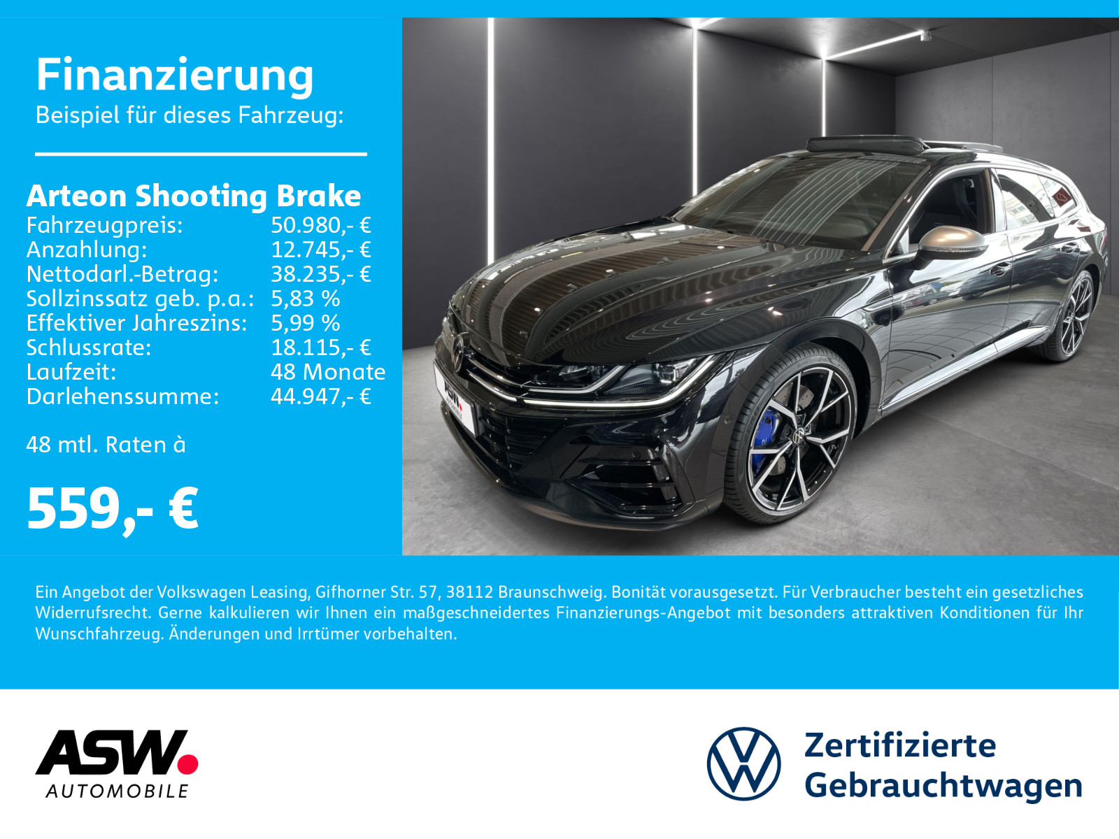 Arteon Shooting Brake R 2.0TSI 4M DSG 360° AHK