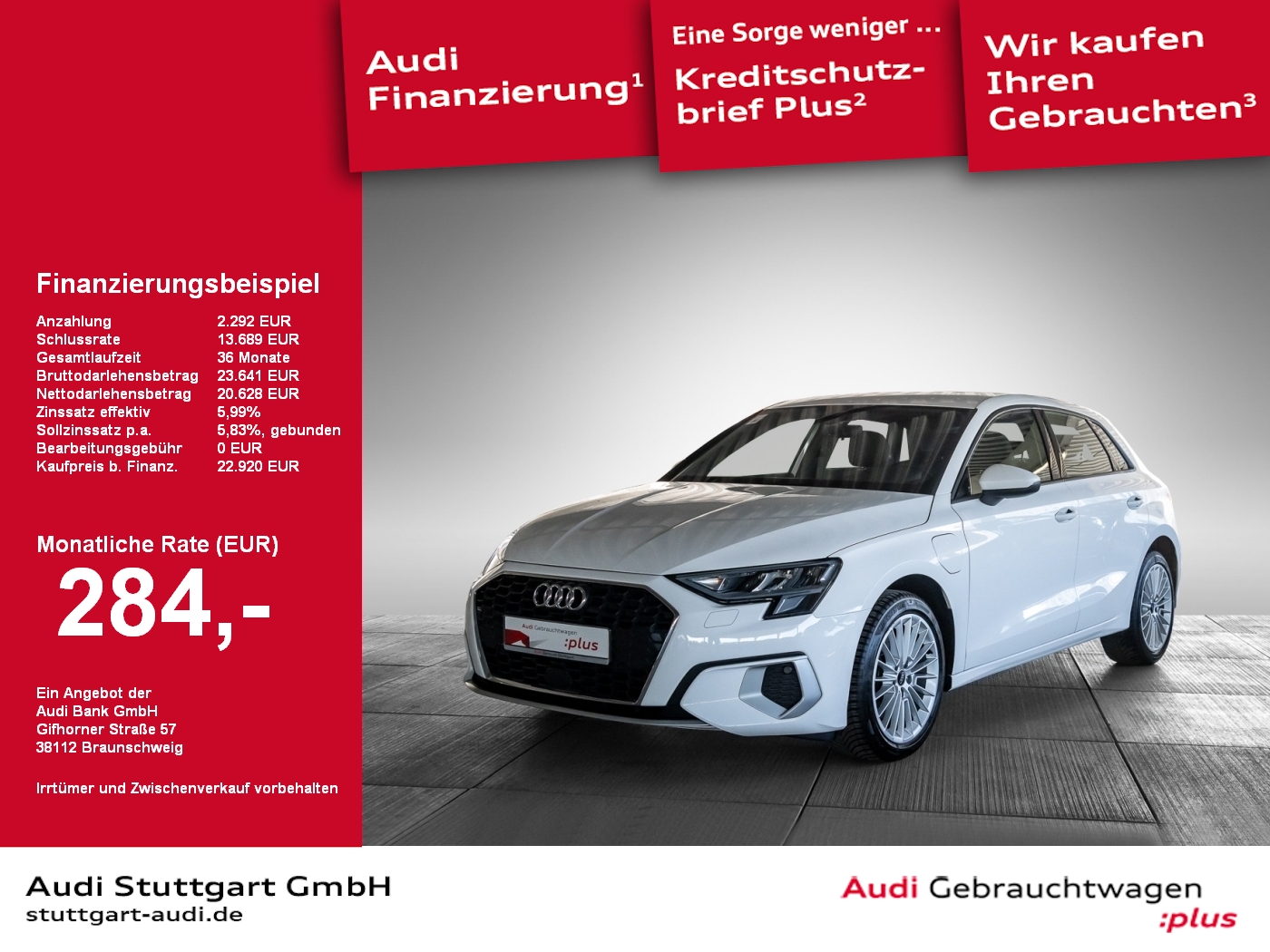 Audi A3 Sportback 40 TFSI e advanced