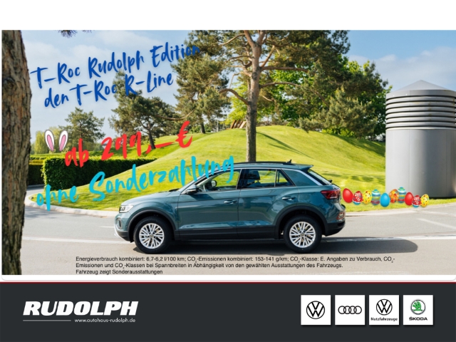 T-Roc 1.5 TSI R-Line DSG LED Navi AHK BT SHZ ACC Fernlichtass.