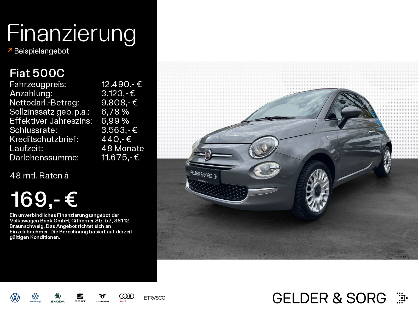 Fiat 500C 1.2 Cabrio 8V