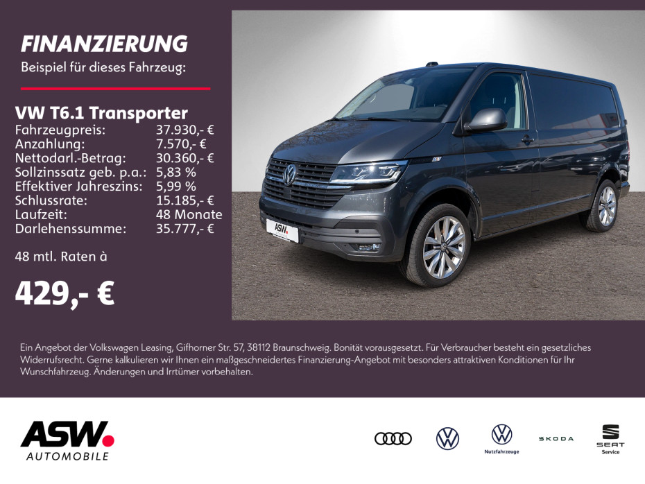 T6.1 Transporter Kasten 2.0 TDI DSG RFK AHK NAVI