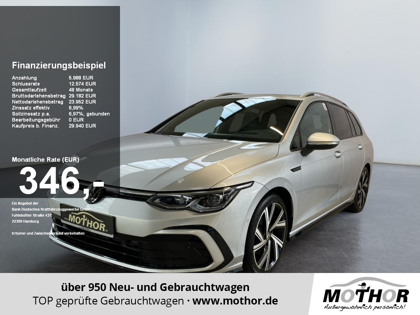 Golf VIII Variant R-Line 1.5 eTSI DSG LED NAVI