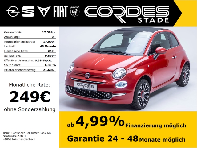 Fiat 500 1.0 Cabrio RED GSE Hybrid Allwetter (264)