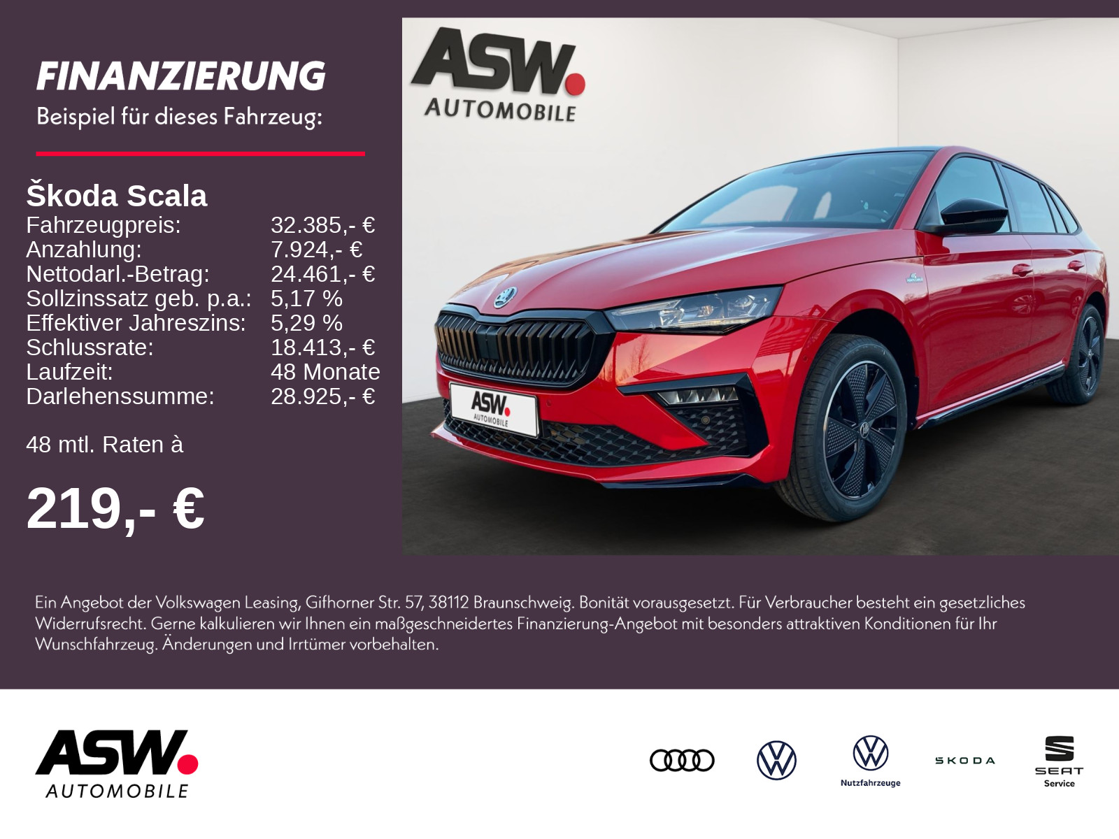 Scala Monte Carlo 1,5TSI 150PS DSG Navi ACC Kame