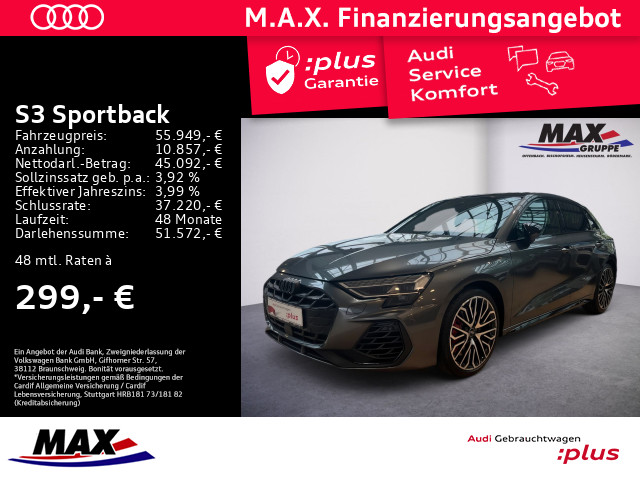 S3 Sportback TFSI 245 QUATTRO MATRIX LED+PANO+KAMERA+SONOS